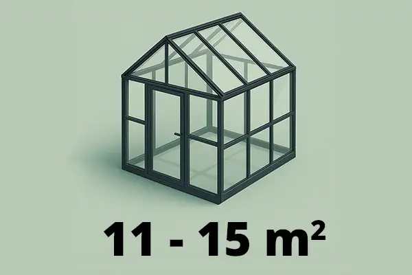 11-15 m2 växthus