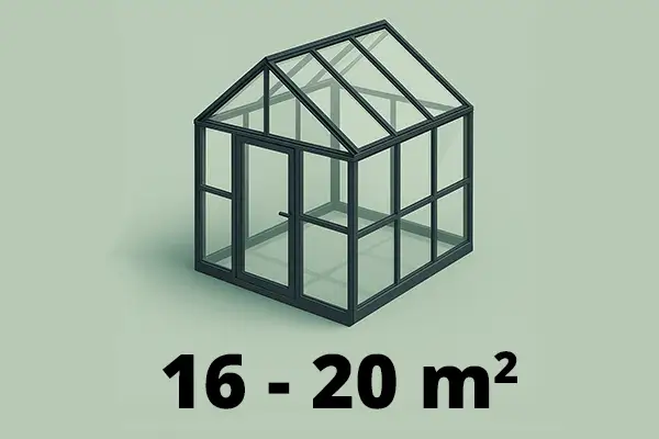 16-20 m2 växthus