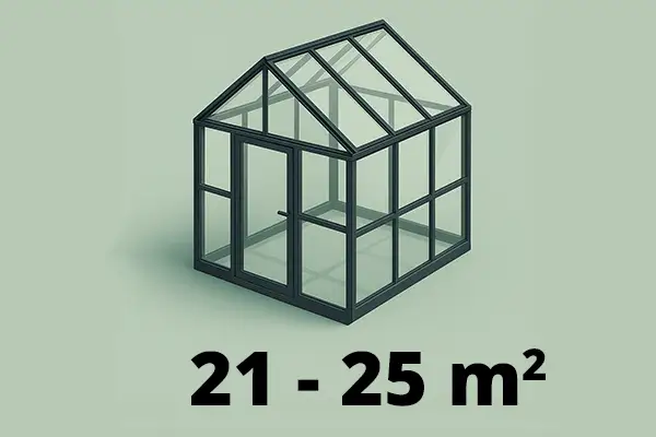 21-25 m2 växthus