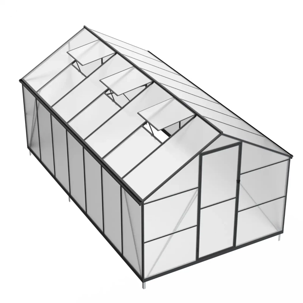 Drivhus Essential Sort 422 cm - Polycarbonat | Vaxthus-shop.se | Greenhouse |