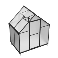 Drivhus Essential Smal Sort 114 cm - Polycarbonat