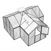 Drivhus T-formet Premium Sort - Polycarbonat