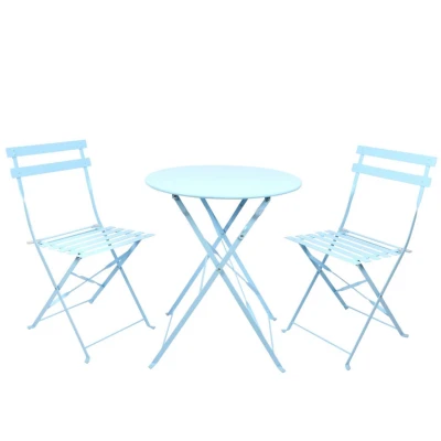 Bistro-sæt i blå nuancer