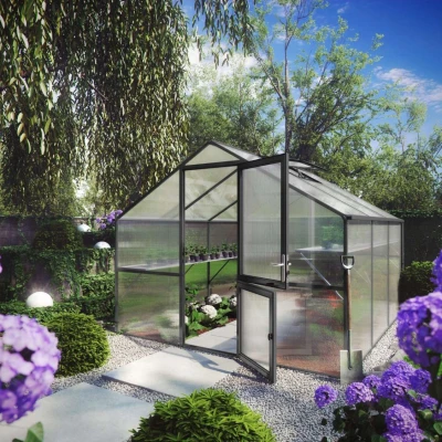 Greenhouse Orchidee III, anthracite-grey