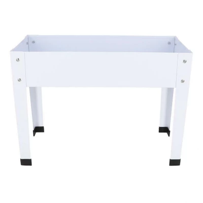 Højbedsramme metal hvid S