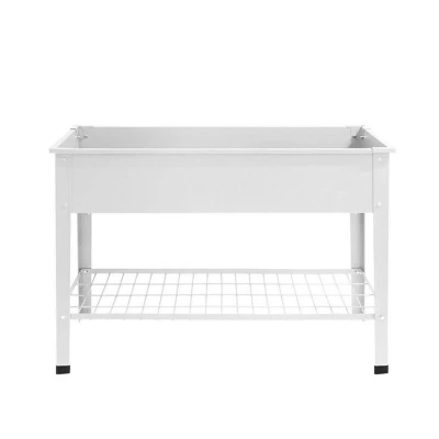 Højbedsramme metal hvid L