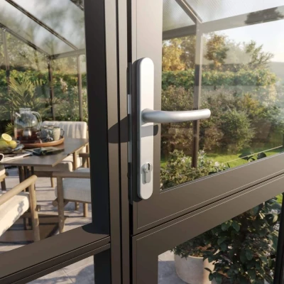 Greenhouse Galant II, only polycarbonate, anthracite-grey