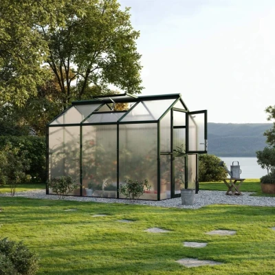Greenhouse Galant III, only polycarbonate, fir green
