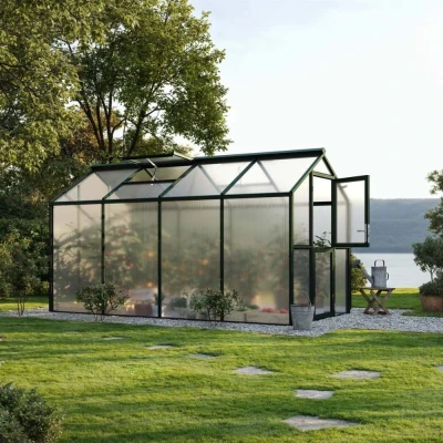 Greenhouse Galant IV, only polycarbonate, fir green