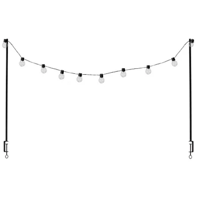 Bordklemme sort med solcellelys Bordklemme sort med solcellelys