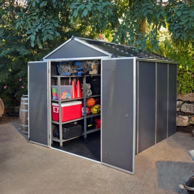 Skur Rubicon 5,6 m2- Mørkegrå 