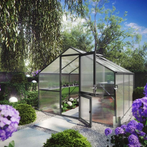 Greenhouse Orchidee III, anthracite-grey