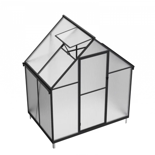 Drivhus Essential Smal Sort 114 cm - Polycarbonat