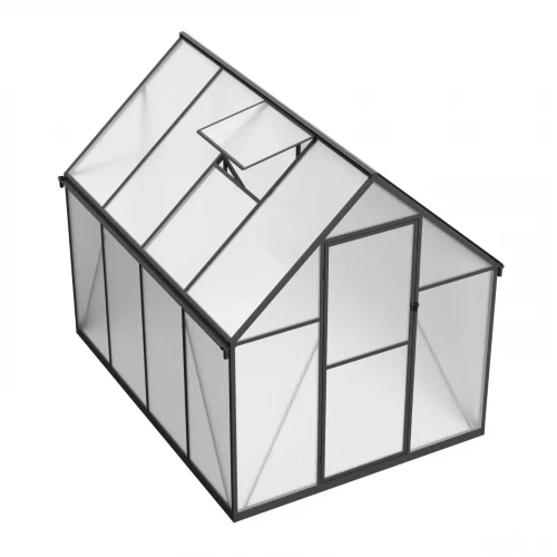 Drivhus Essential Smal Sort 225 cm - Polycarbonat