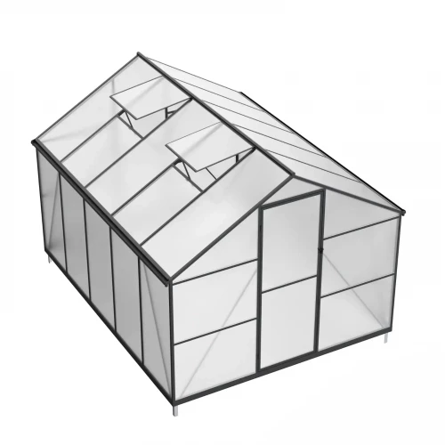 Drivhus Essential Sort 302 cm - Polycarbonat