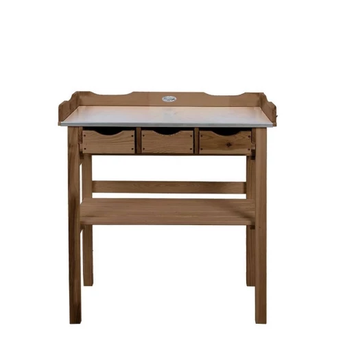 Plantebord med skuffer brun