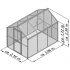 Greenhouse Galant III, only polycarbonate, fir green
