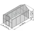 Greenhouse Galant IV, only polycarbonate, fir green