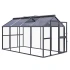 Greenhouse Galant IV, 4 mm glass + polycarbonate, anthracite-grey
