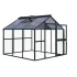 Greenhouse Novum III, 4 mm glass + polycarbonate, fir green