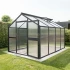 Greenhouse Novum IV, only polycarbonate, anthracite-grey